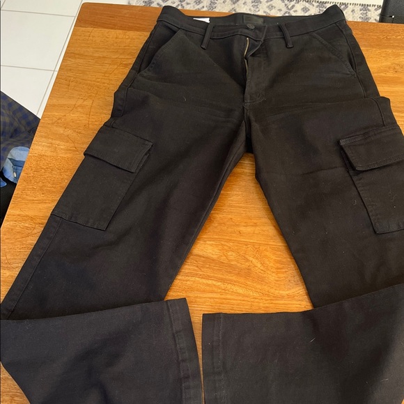MOTHER Denim Black Dark Cargo Pants - Picture 2 of 7